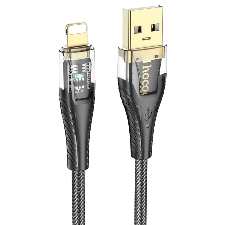 Daten- und Ladekabel USB-A - Lightning HOCO U121, 18W, 1.2m, Schwarz