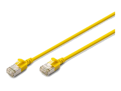 DIGITUS Slim Patchkabel, Kat. 6A, F/FTP, gelb, 1,0 m