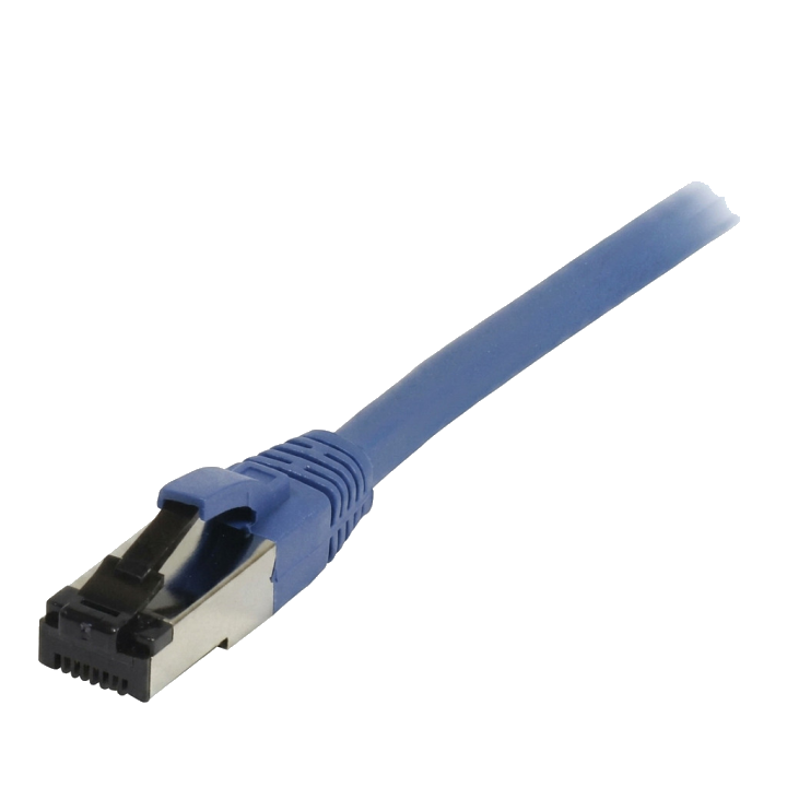 Synergy21 Patchkabel RJ45, CAT8.1 2000Mhz, 0,15m, blau, S-STP(S/FTP), TPE/LSZH(SuperFlex), AWG26,