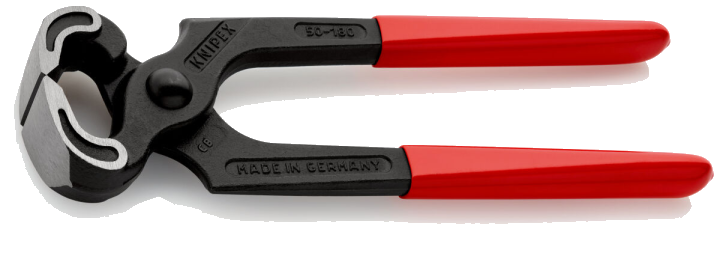 KNIPEX 50 01 180 Kneifzange 180 mm Ø 2,0 mm schwarz atramentiert poliert mit Kunststoff überzogen