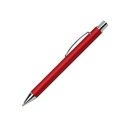 Metall-Kugelschreiber Mailand, blaue Mine, rot-metallic
