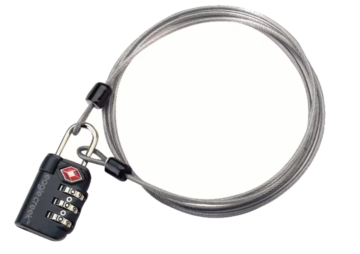 Eagle Creek Security 3-Dial TSA Lock & Cable graphite
