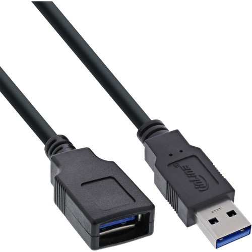 InLine® USB 3.2 Gen.1 Kabel, USB-A Stecker / Buchse, 2,5m