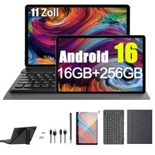 2026 Neu Tablet Android 16 24GB RAM+256GB 8000mAh 11 Zoll 4G LTE 2SIM Octa Core