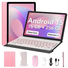 WIFI Tablet 11.0 Zoll Android 15 mit 16GB RAM 256GB ROM Bluetooth Dual Camera PC