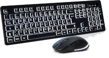 DHKBL - [Großschrift] Kabellose Computertastatur & Maus Set - Mit LED (Neu)