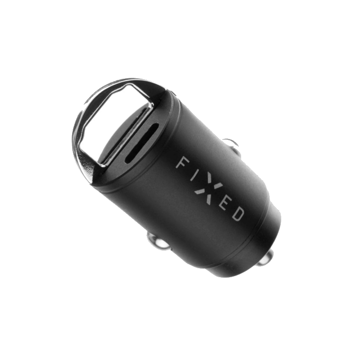 Auto-Ladegerät Fixed, 30W, 3A, 1 x USB-A - 1 x USB-C, Schwarz