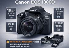 📷 Canon EOS 1300D | 18MP DSLR KiT 18-55mm III - WLAN NFC FHD Kamera Camera ✅
