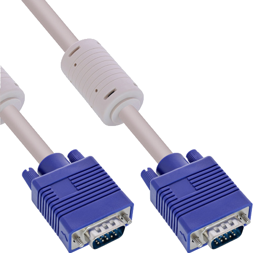 InLine® S-VGA Kabel, 15pol HD Stecker / Stecker, grau, 0,3m