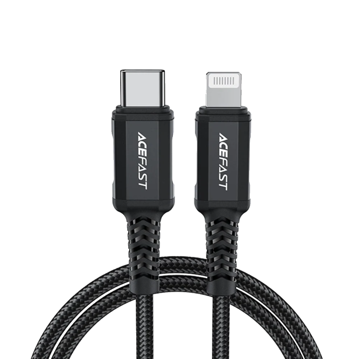 Daten- und Ladekabel USB-C - Lightning Acefast C4-01, 30W, 1.8m, Schwarz