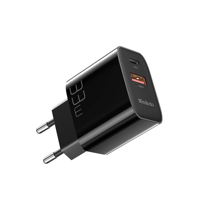 Netzladegerät McDodo CH-0921, 33W, 3A, 1 x USB-A - 1 x USB-C, Schwarz