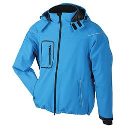 JAMES & NICHOLSON Herren Softshell-Jacke, hellblau, XL