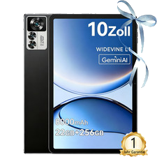 Tablet 10 Zoll Android 15: 2026 Neue 8000mAh Octa-Core 22GB RAM+256GB+128GB(TF)