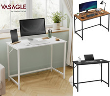 VASAGLE Schreibtisch Computertisch Bürotisch für Arbeitszimmer schwarz 80-120 cm