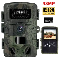 Wildkamera 58MP 2.7K Jagdkamera Bewegungsmelder Fotofalle Nachtsicht +SD Karte