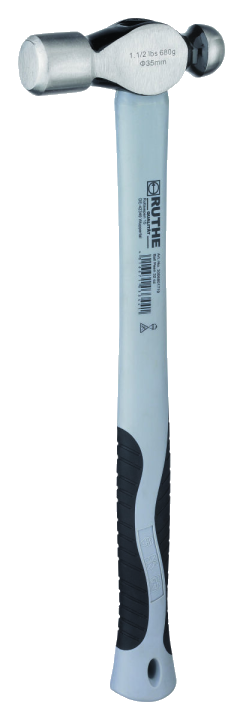RUTHE Schlosserhammer 680g Englische Form mit Fiberglasstiel