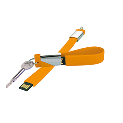 Design-Schlüsselanhänger mit USB-Stick, 4 GB, orange