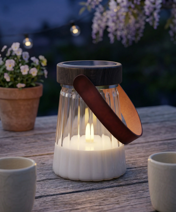 LED-Glaslaterne 13 cm