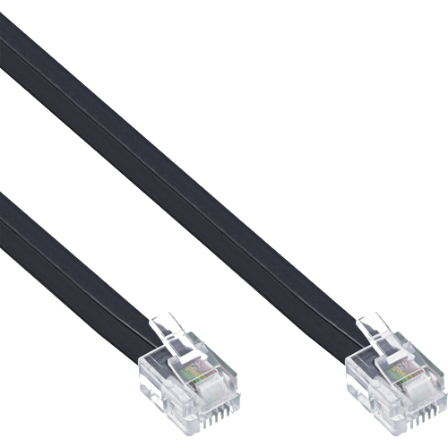 InLine® Modularkabel, RJ12, Stecker / Stecker, 6adrig, 6P6C, 10m