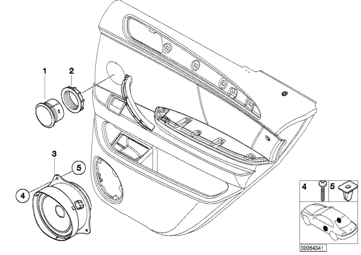 BMW Mitteltonlautsprecher Hifi 65106926710 - Bildposition 01