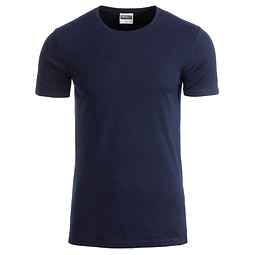 JAMES & NICHOLSON Herren T-Shirt Basic aus Bio-Baumwolle, dunkelblau, S