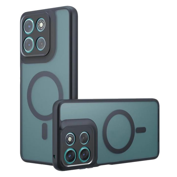 MagSafe Hülle für Motorola Moto G67 Power / G57 Power, Techsuit, PureFrost, Satinschwarz