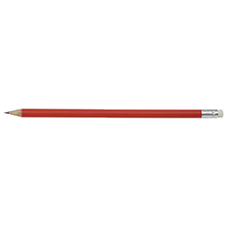 Qualitäts Bleistift Colore mit Radiergummi, rot-matt