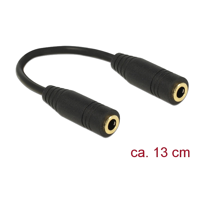 DELOCK Adapter Audio Klinke 3.5mm 4Pin-Bu > Bu 0.13m