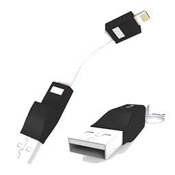 Ladekabel 2in1 ZWEINS® PLUS, schwarz/schwarz