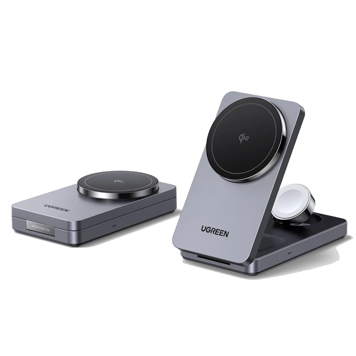 UGREEN W707 3in1 Wireless Netzladegerät, 25W, 1.67A, Grau