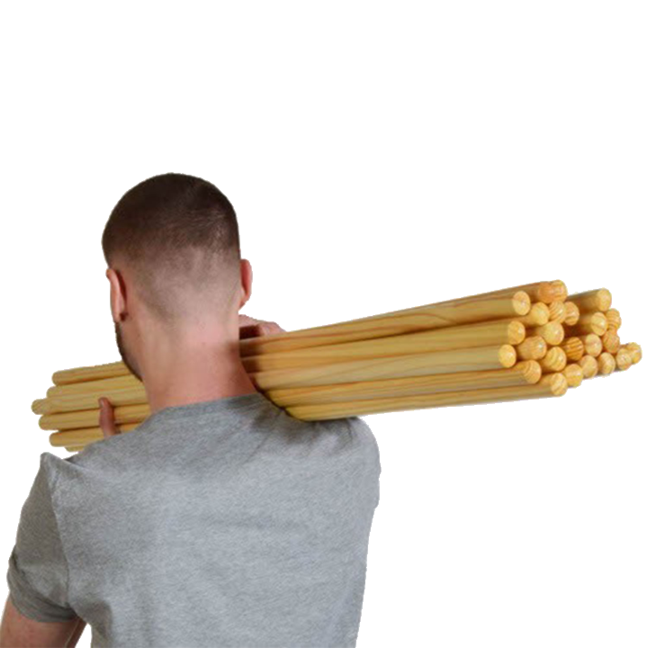 Kawanyo Holzrundstab 100cm, 25er Sparpaket