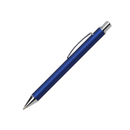 Metall-Kugelschreiber Mailand, blaue Mine, blau-metallic