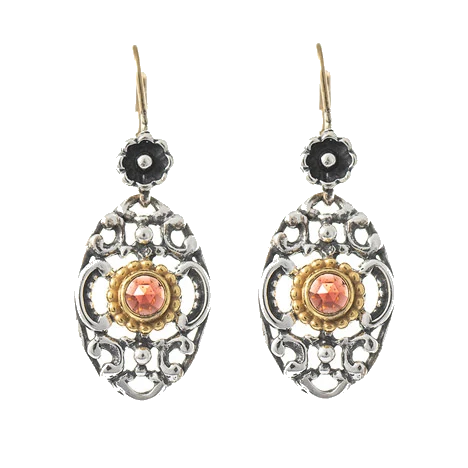 Ohrringe 925 Silber Trachtenschmuck Granat