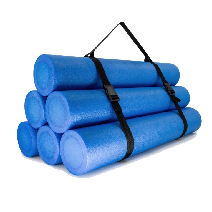 Kawanyo 6er Set Yoga- & Pilatesrollen 90 cm mit Tragegurt