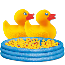 Werbe-Set Enten 121-tlg., inkl. Druck, gelb