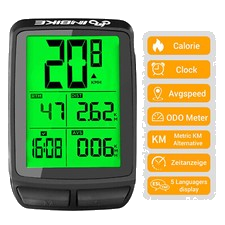 Kabellos Funk Fahrradcomputer LCD Fahrrad Tachometer Radfahren Kilometerzähler