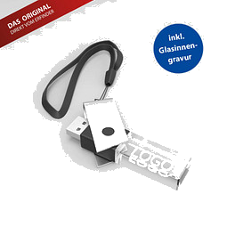 USB-Stick TURN 3D inkl. Gravur, 16 GB, schwarz