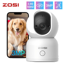 ZOSI 3MP 360° Audio WIFI Überwachungskamera 2,4/5GHz Funk Baby Kamera Auto Track