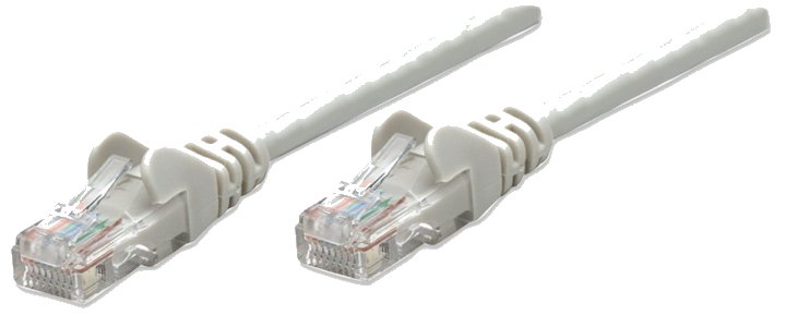 INTELLINET Patchkabel RJ45 U/UTP Cat6 7.50m Hebelschutz grau