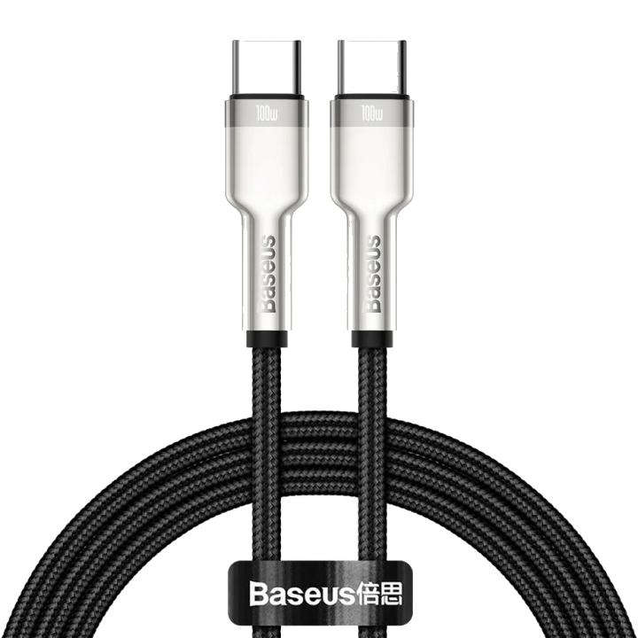 Baseus Cafule Series USB-C-zu-USB-C-Kabel – Metall – 100 Watt – 1 Meter – Schwarz
