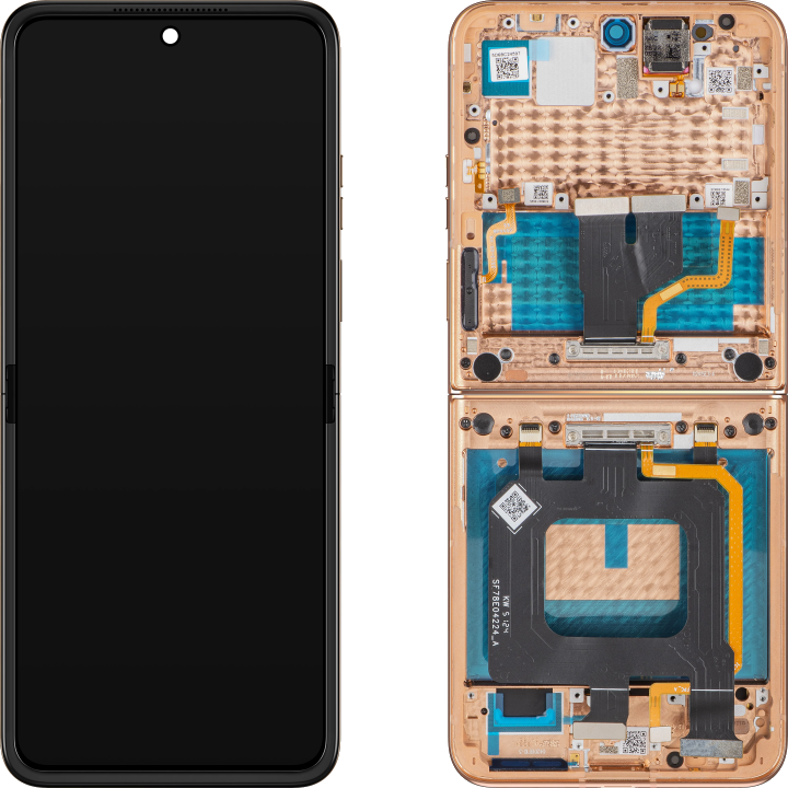 Display mit Touchscreen Motorola Razr+ 2025 / Razr+ 2024 / Razr 50 Ultra, mit Rahmen, Sub Inner, Orange (Peach Fuzz), Service Pack 5D68C24597