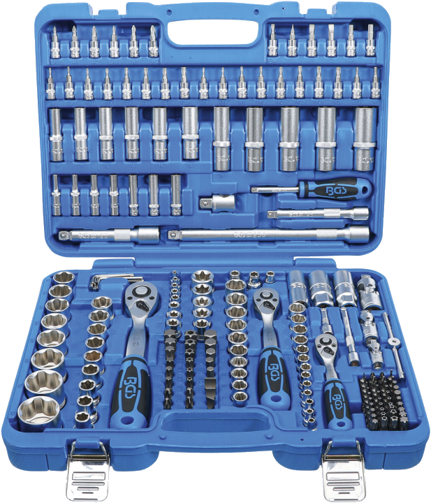 Ratschen Steckschlüssel Satz 192-tlg. Wellenprofil 6,3 mm (1/4") / 10 mm (3/8") / 12,5 mm (1/2")