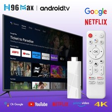 H96Max 4K Ultra HD Mediaplayer 2/16 GB Andriod 14 Smart TV Stick, BT5.4, Wifi 6