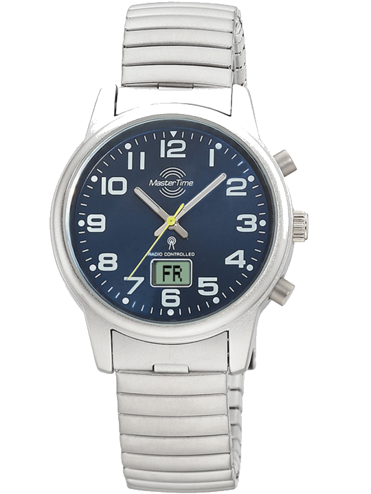 Master Time MTLA-10821-32M Damen-Funkuhr Zugband Damenuhr 34mm 3ATM