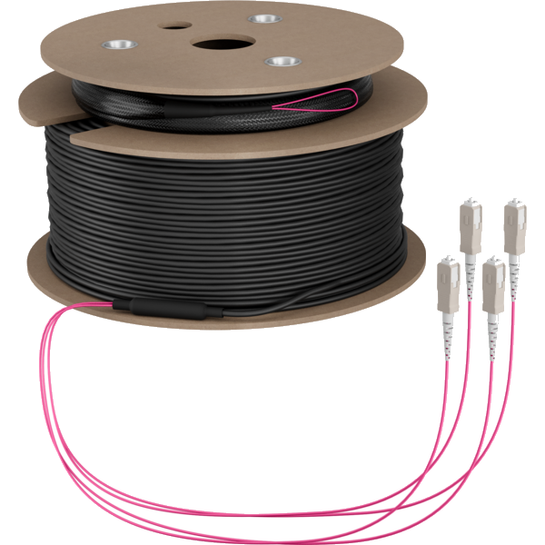 Trunkkabel U-DQ(ZN)BH OM4 4G (1x4) SC-SC, 170m Dca LSZH