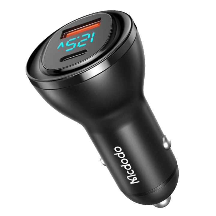 Auto-Ladegerät McDodo CC-5670 Display, 95W, 5A, 1 x USB-A - 1 x USB-C, Schwarz