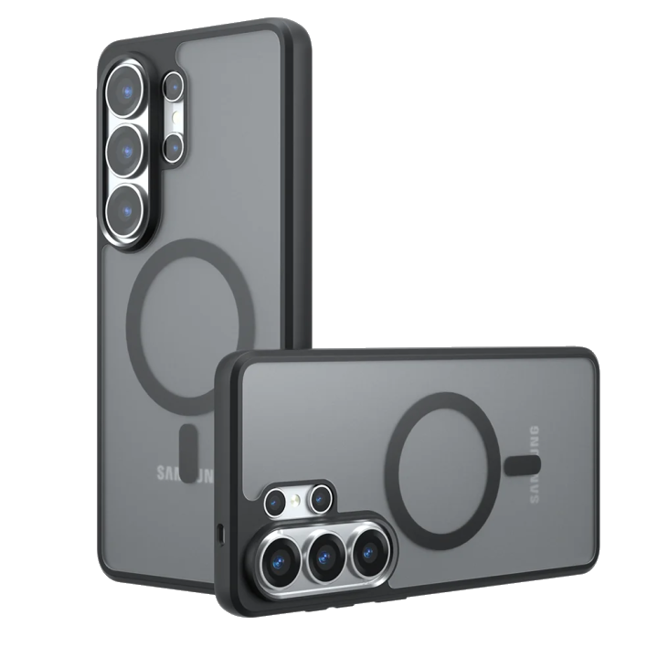 MagSafe Hülle für Samsung Galaxy S26 Ultra S948, Techsuit, PureFrost, Satinschwarz