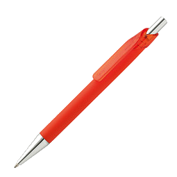 PENKO® Softtouch-Druckkugelschreiber Tunis, blaue Mine, rot