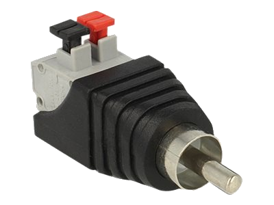 DELOCK Adapter Terminalblock 2Pin -> Cinch Stecker Drucktast