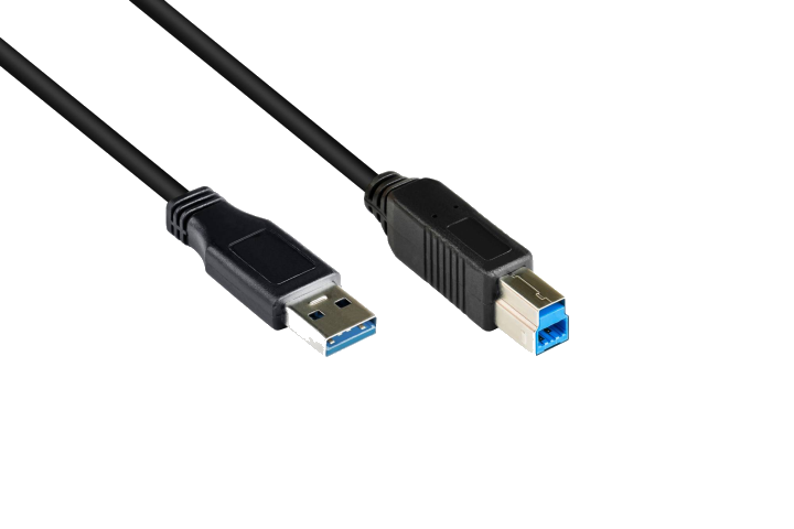 Good Connections USB3.0 Kabel A-B schwarz 0,2m